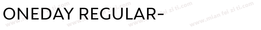 ONEDAY REGULAR字体转换